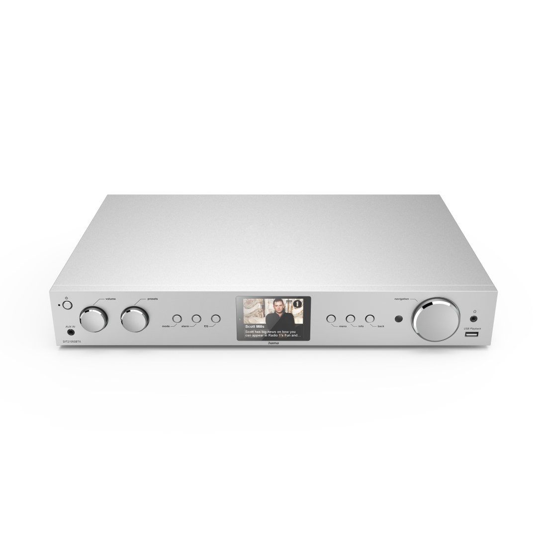 Internettuner Hama DIT2105SBTX zilver DAB+ | BT RX-TX