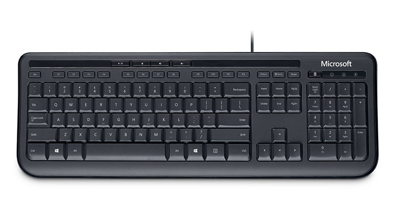 Microsoft Wired Keyboard 600 toetsenbord Kantoor USB QWERTY Amerikaans Engels Zwart