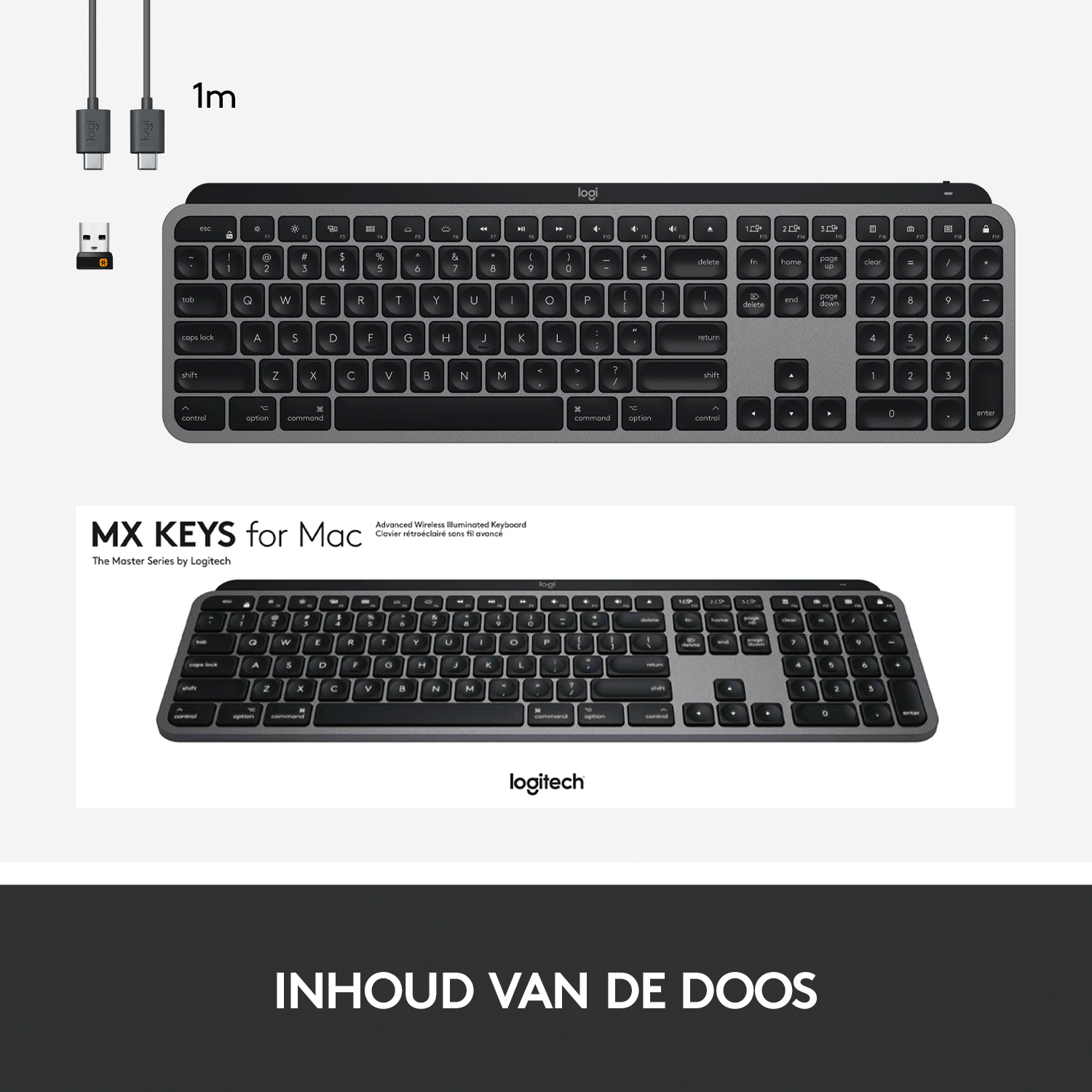 Keyboard Logitech MX Keys voor Mac