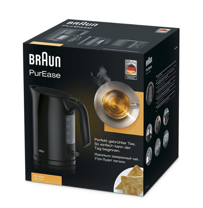 Braun PurEase WK 3000 WH waterkoker 1 l 2200 W Zwart