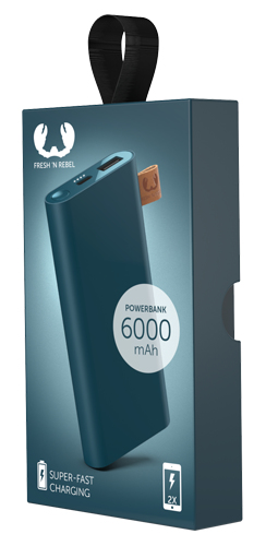 Fresh 'n Rebel 2PB6000PB powerbank Lithium-Polymeer (LiPo) 6000 mAh Blauw