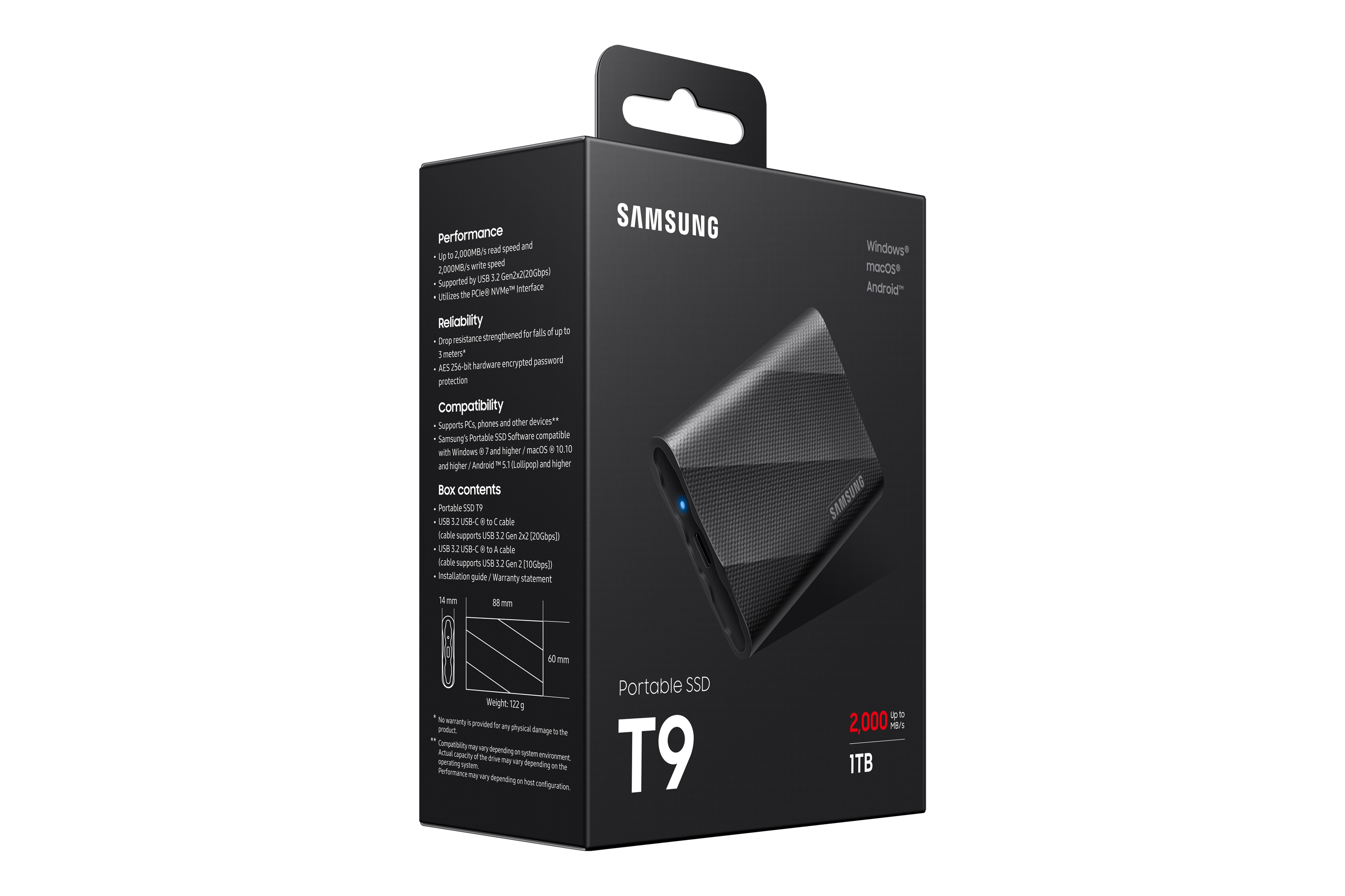 SAMSUNG T9 1TB PORTABLE SSD