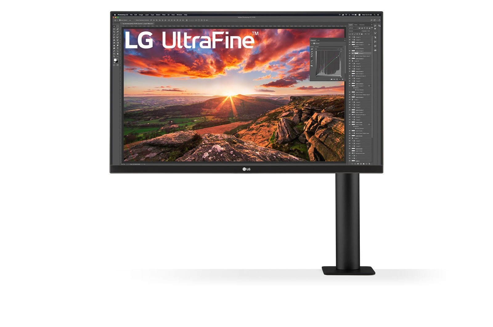 LG UltraFine Ergo LED display 68,6 cm (27") 3840 x 2160 pixels 4K Ultra HD Noir