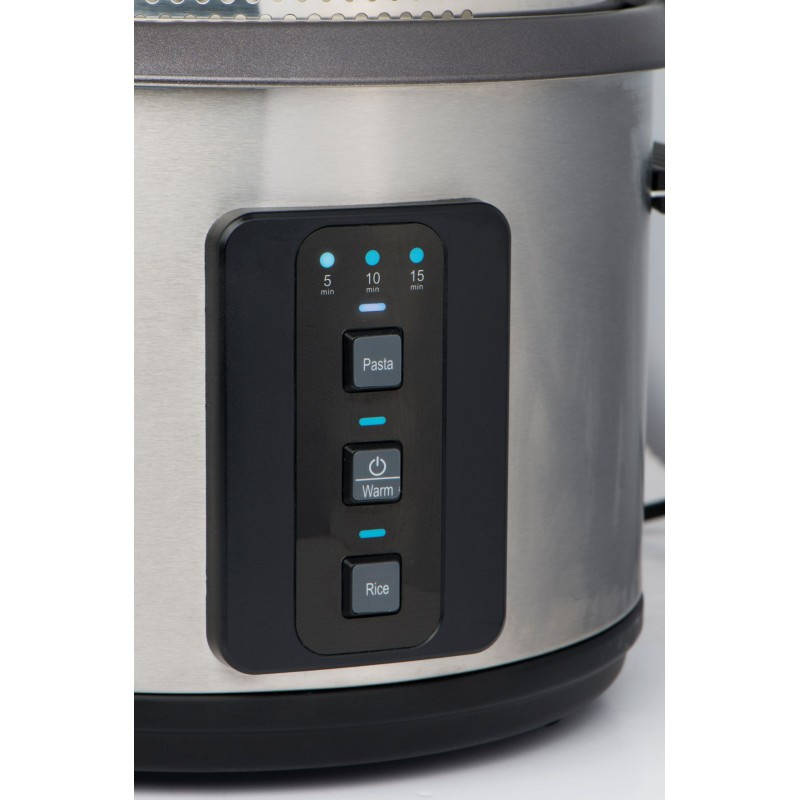 Fritel RC 1377 cuiseur à riz 6 L 1100 W Noir, Acier inoxydable