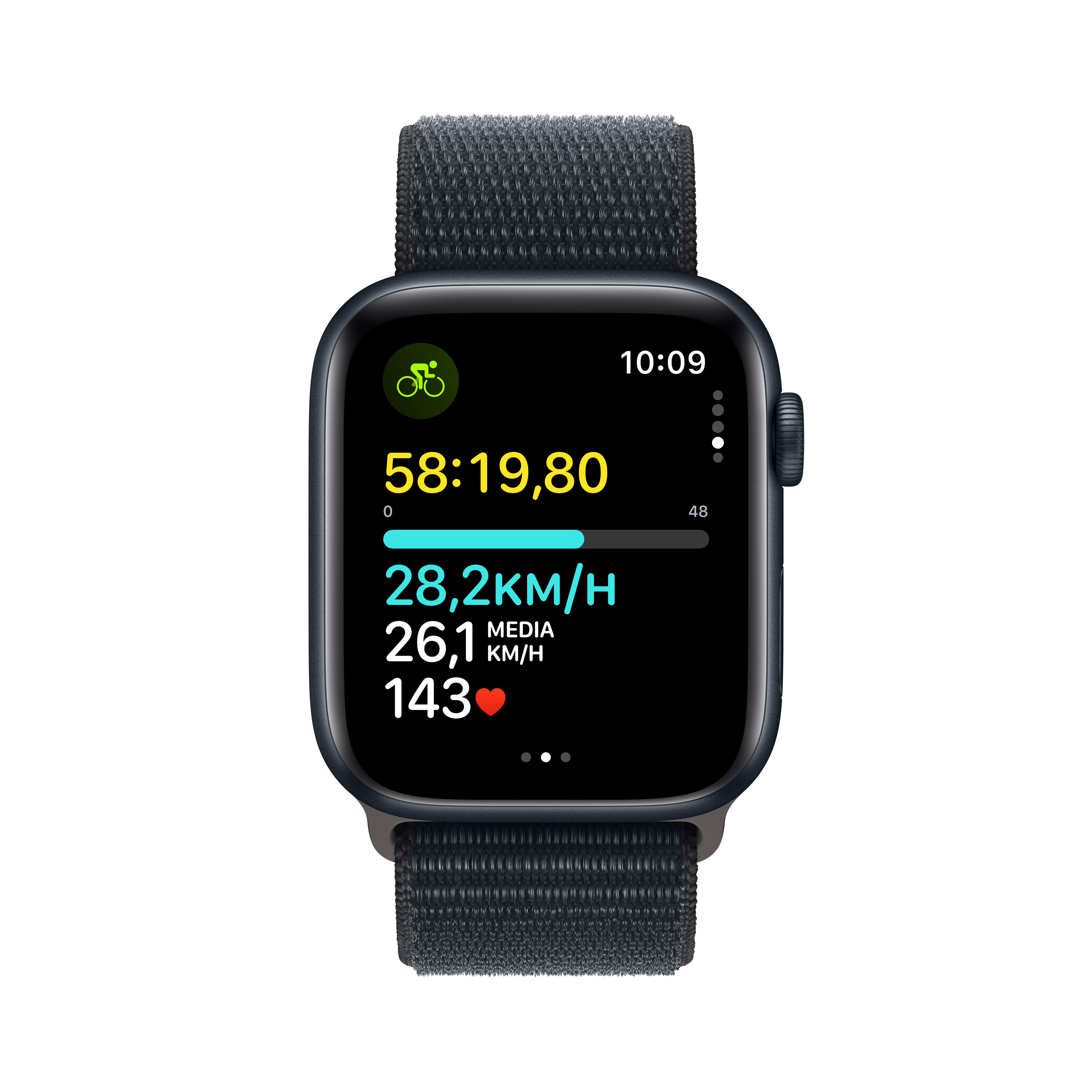 Apple Watch SE OLED 44 mm Digitaal 368 x 448 Pixels Touchscreen Zwart Wifi GPS