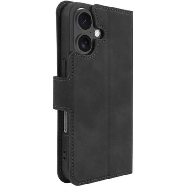 JustinCase Premium Wallet Case Apple iPhone 16 Plus zwart