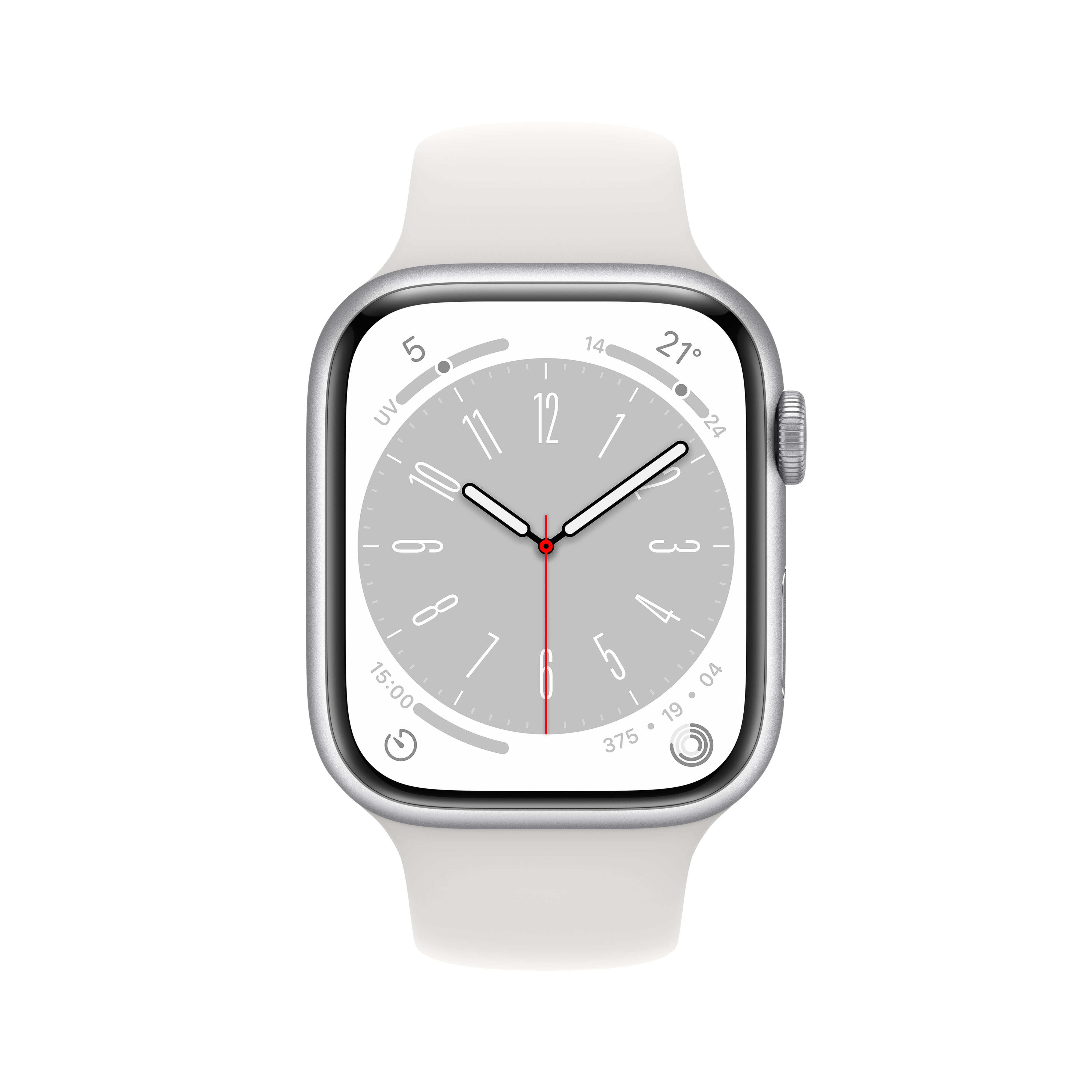 Apple Watch Series 8 OLED 45 mm Digitaal 396 x 484 Pixels Touchscreen Zilver Wifi GPS