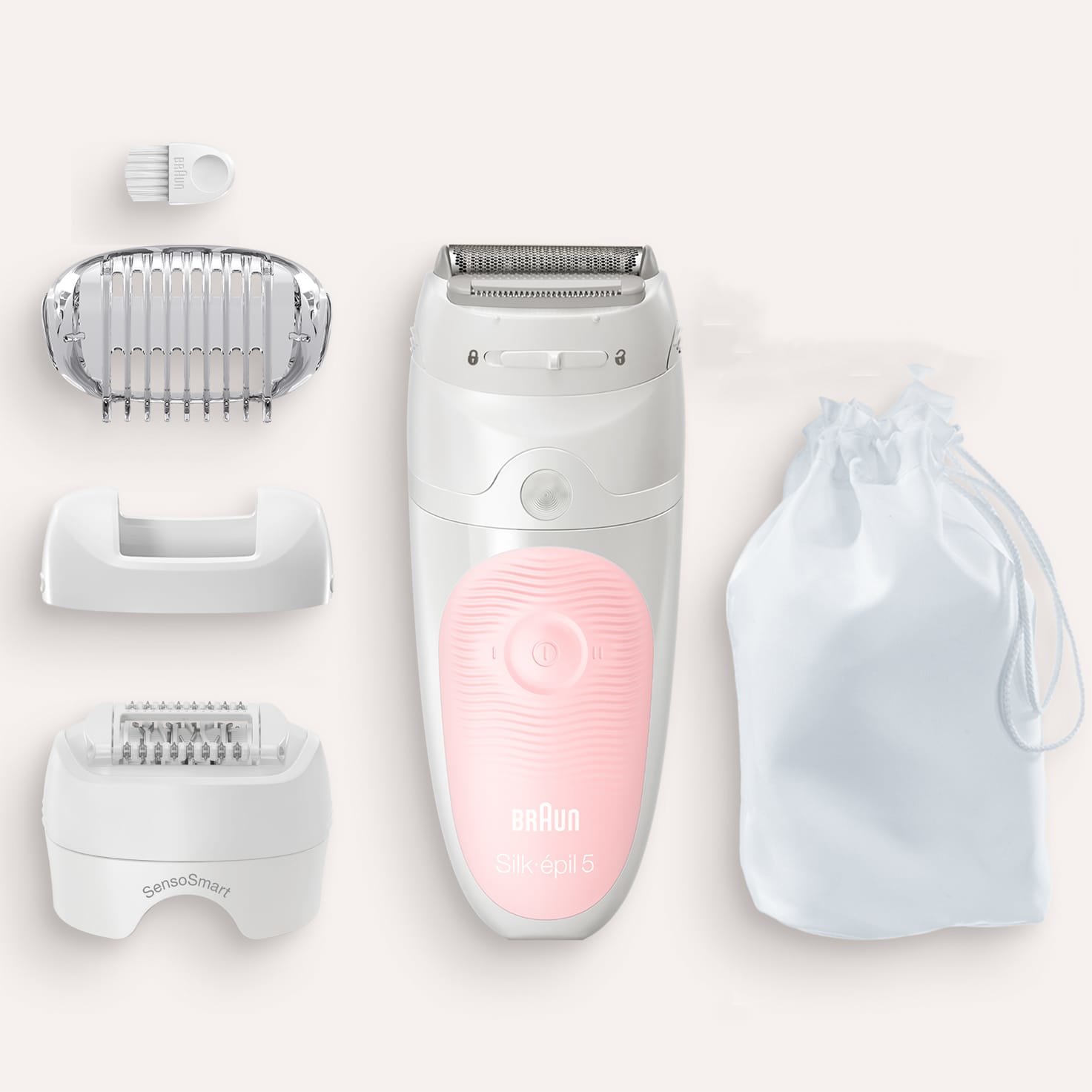 Braun Silk-épil 5 Silk-epil 5-620 Wet & Dry 28 pincetten Roze, Wit