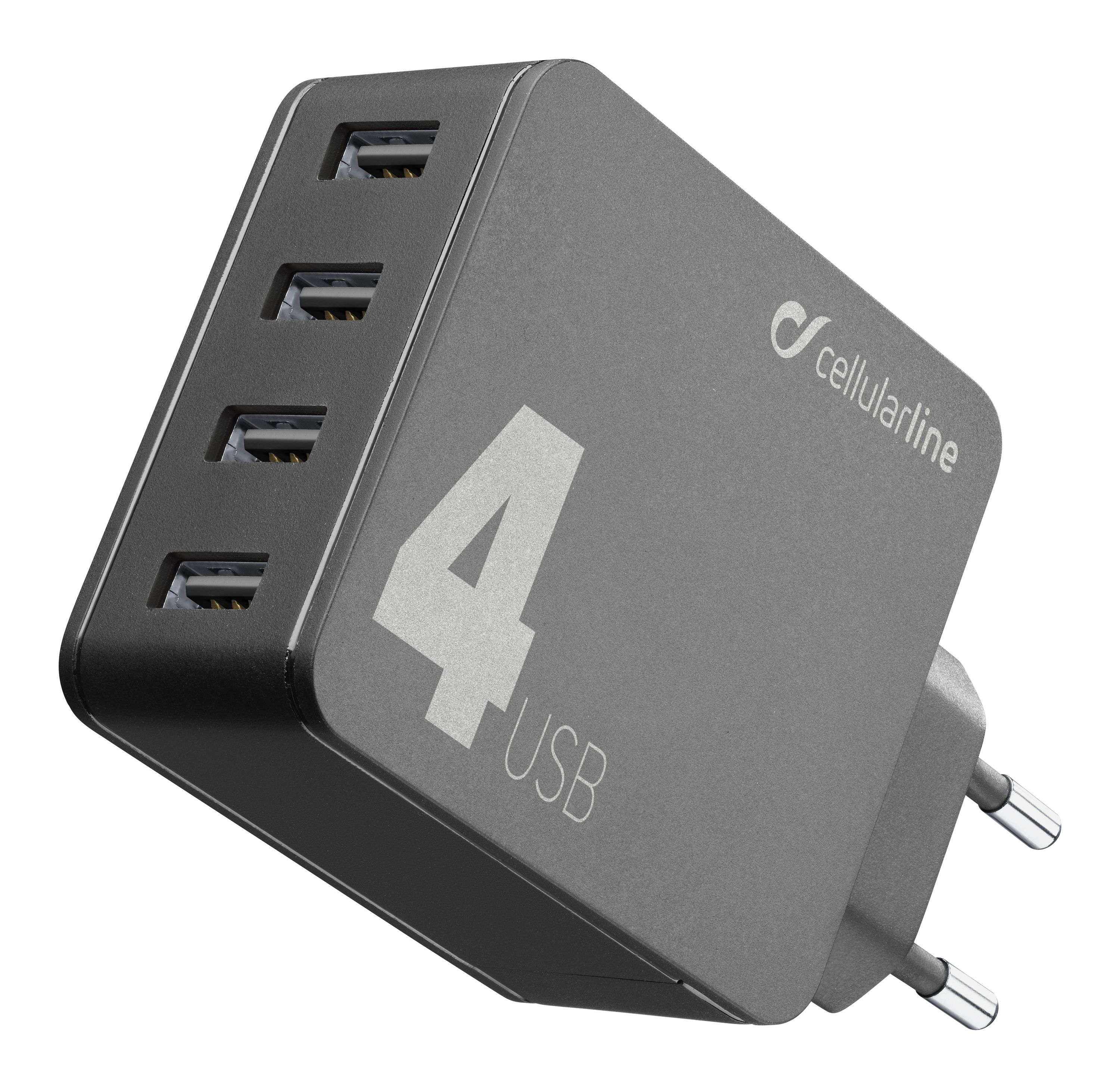Cellularline ACHUSB442W Smartphone, Tablet Zwart AC Snel opladen Binnen