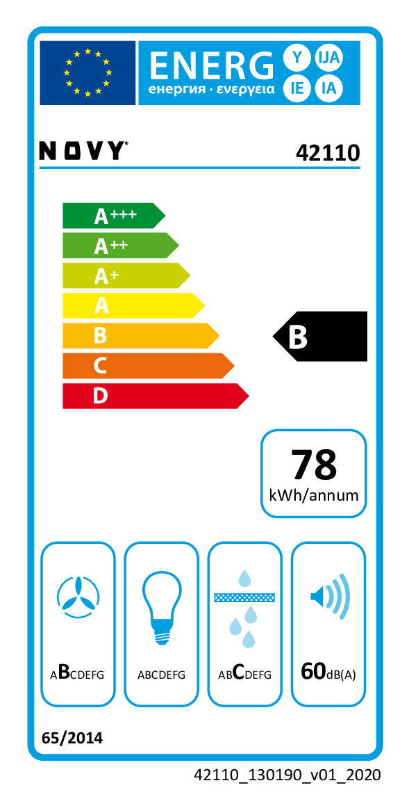 NOVY 42110 kookplaat Zwart Ingebouwd 118 cm Inductiekookplaat zones 4 zone(s)