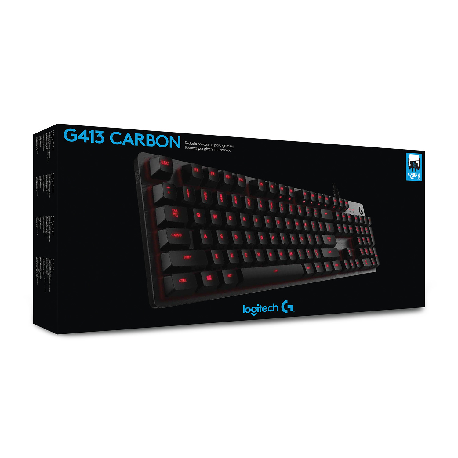 Logitech G413 toetsenbord USB AZERTY Belgisch Zwart