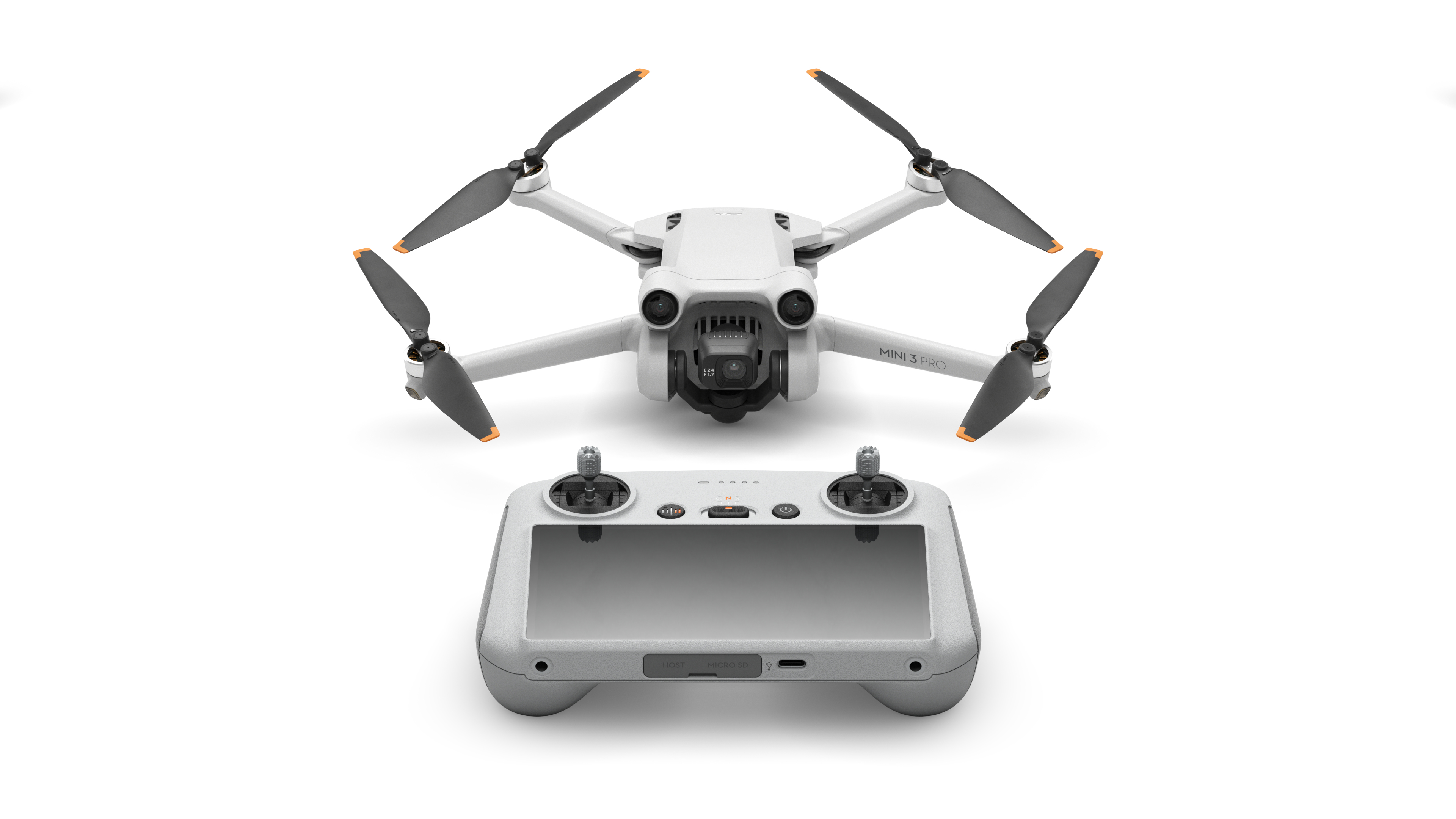DJI Mini 3 Pro (RC RM330) 4 propellers Quadcopter 48 MP 3840 x 2160 Pixels 2453 mAh Zwart, Wit
