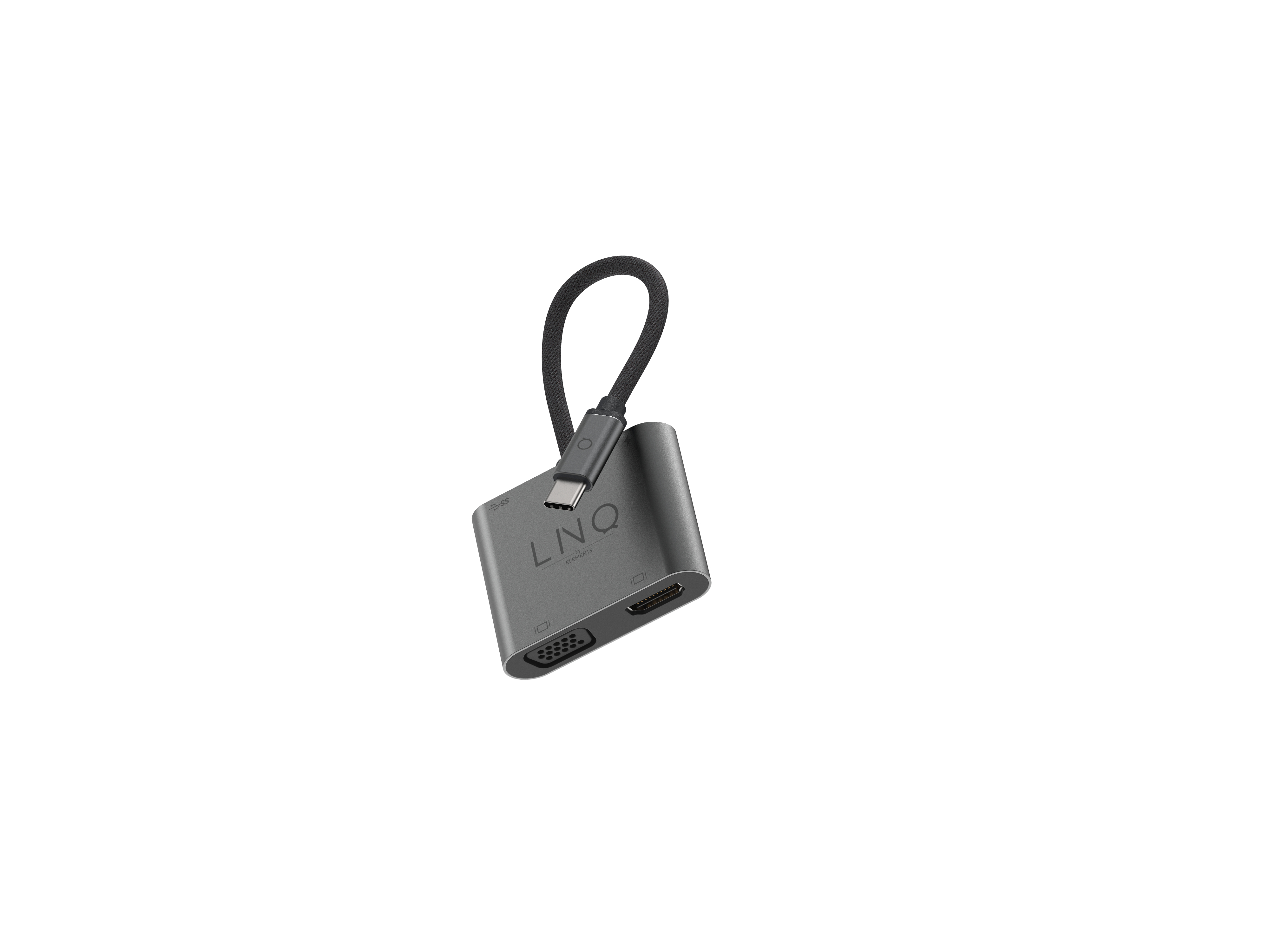 Linq 4 in 1 USB-C Hub HDMI 4K/60Hz + VGA + USB-C 100W + USB-A 3.2Gen1 