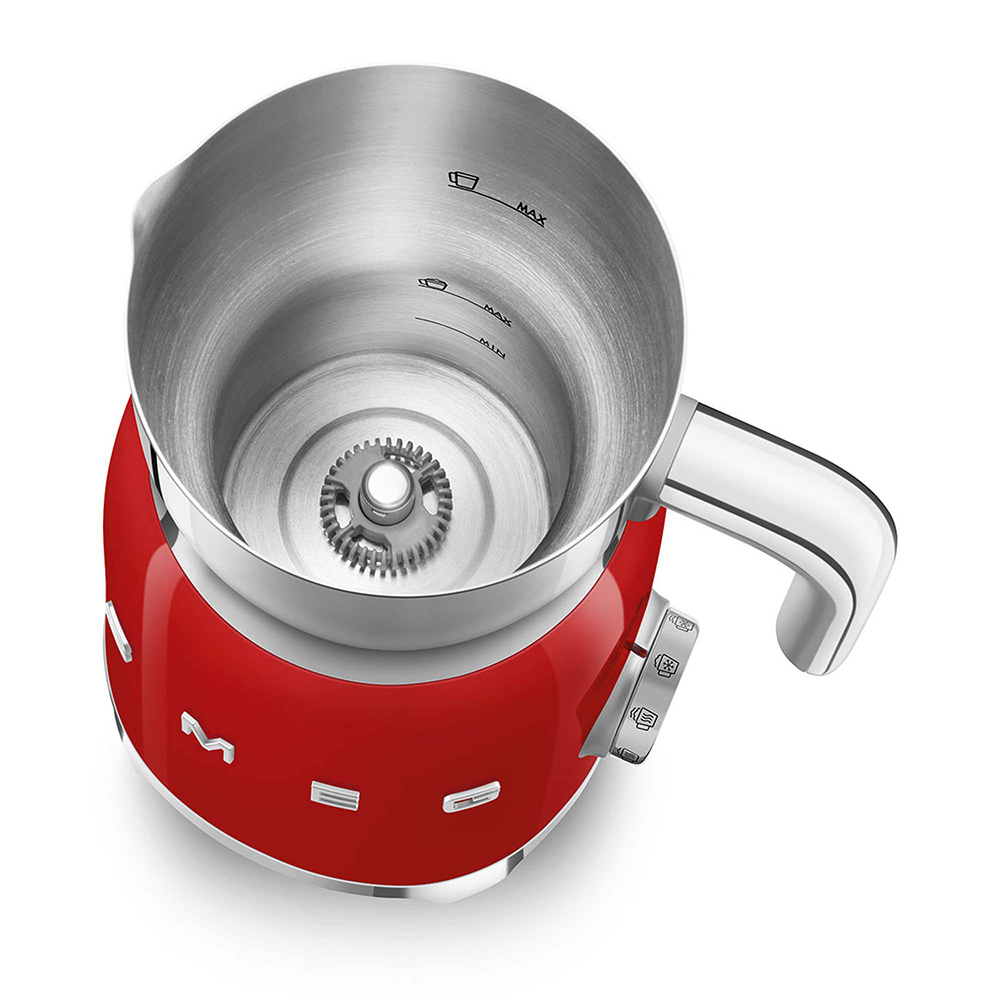 Smeg mousseur à lait rouge MFF11RDEU