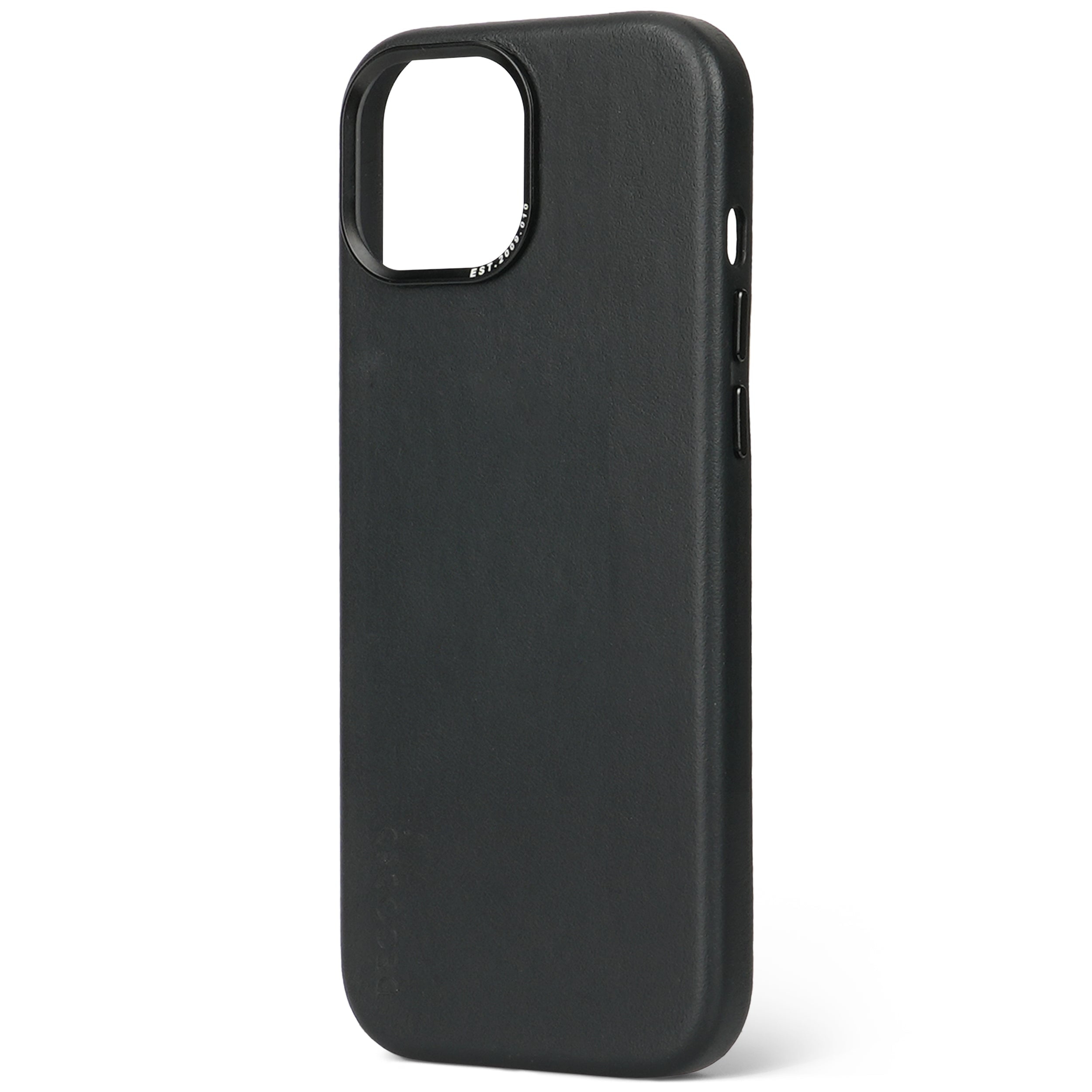 Decoded iPhone 15, housse cuir, noir