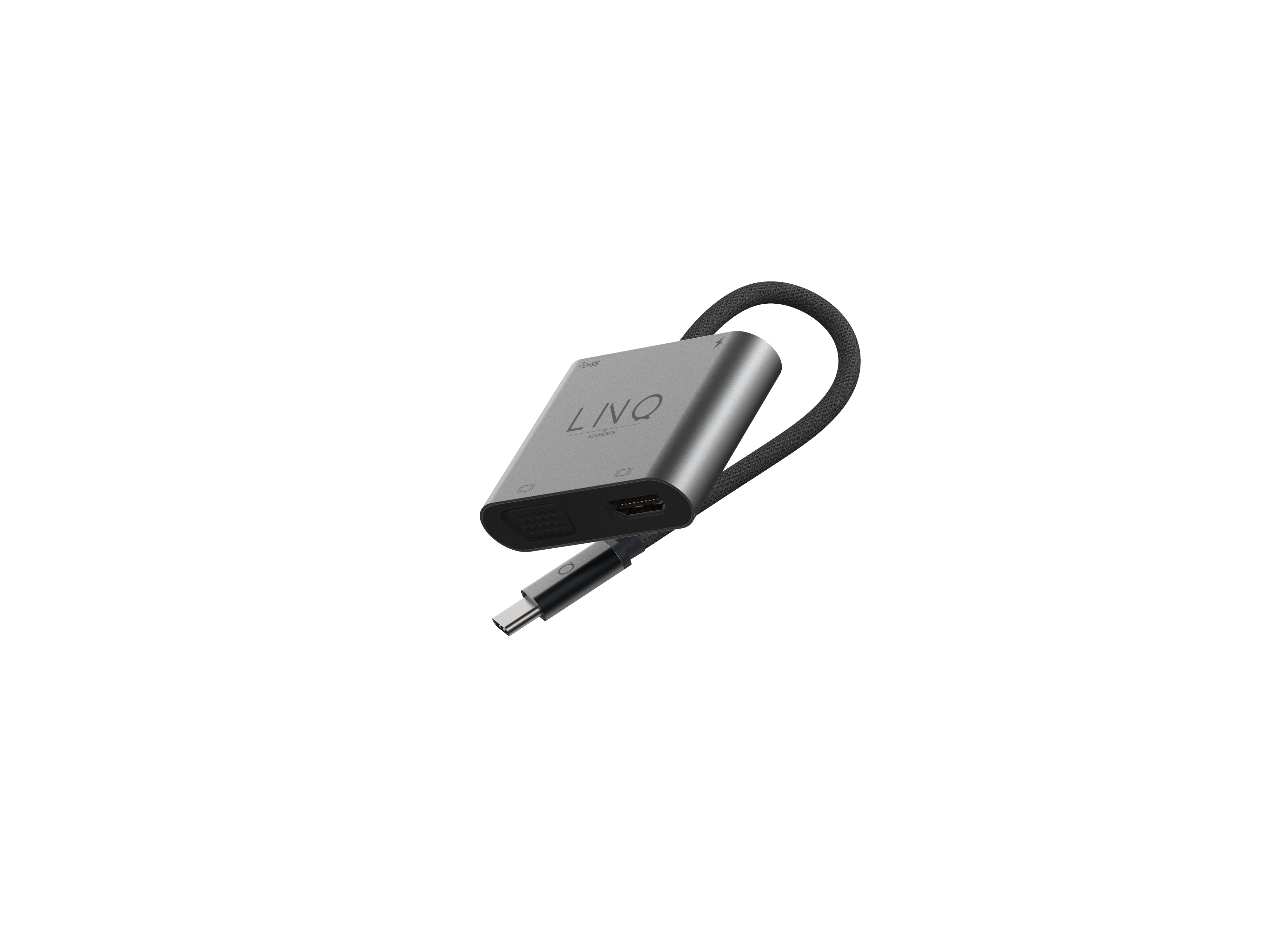 Linq 4 in 1 USB-C Hub HDMI 4K/60Hz + VGA + USB-C 100W + USB-A 3.2Gen1 