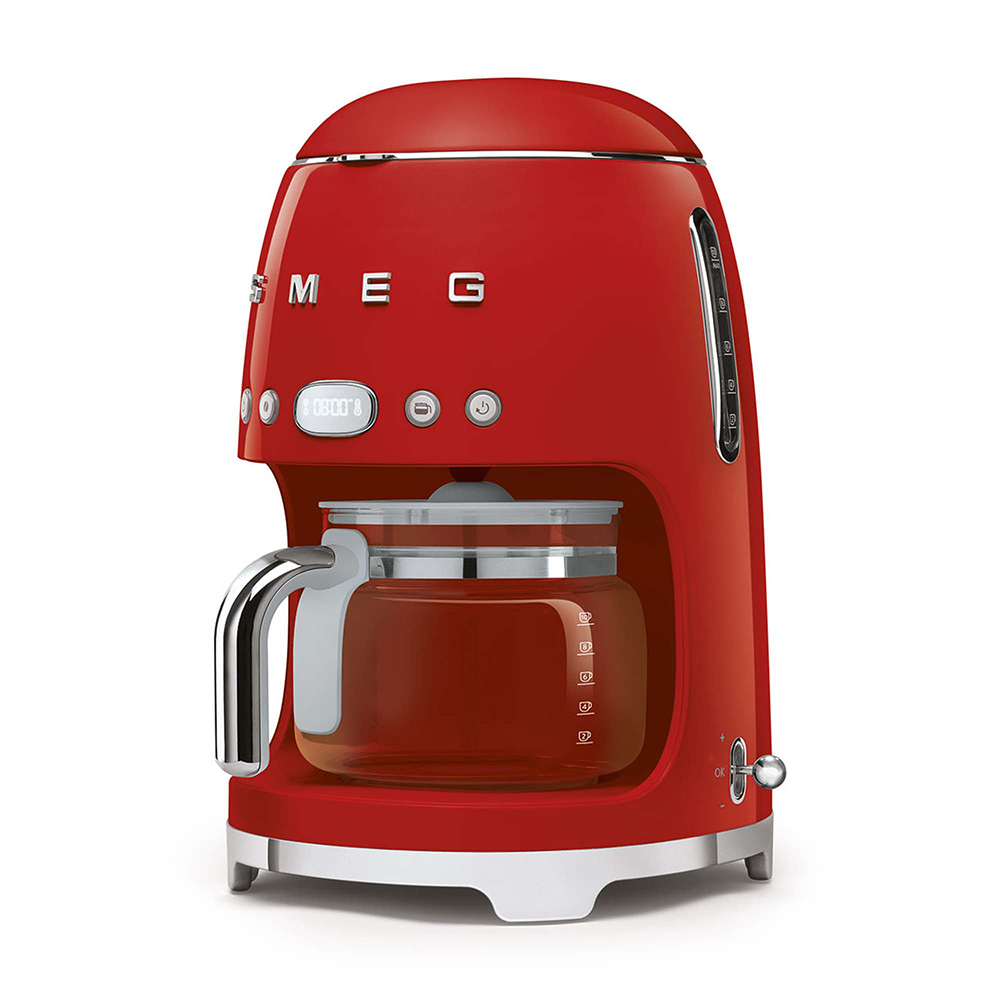 Smeg cafetiere rouge DCF02RDEU