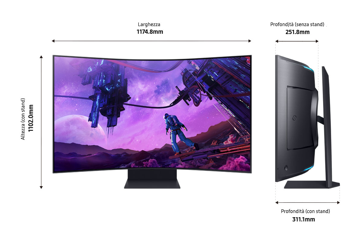 Monitor Samsung Ark LS55BG970NUXEN4K 16:9 Curved 165Hz