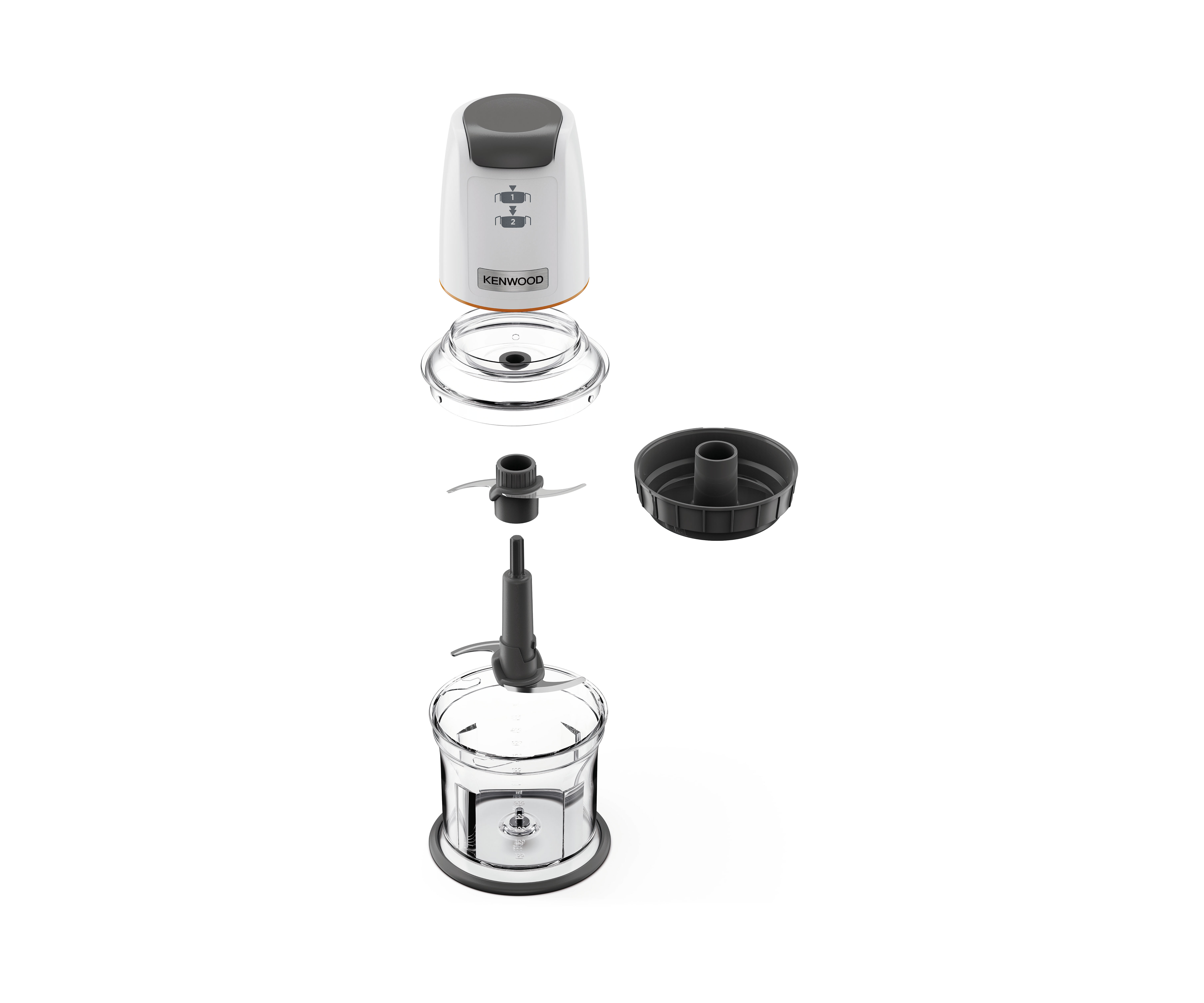 Kenwood CHP61.100WH hachoir électrique 0,5 L 500 W Gris, Blanc