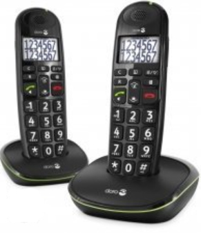 Seniorentelefoon DORO Dect PhoneEasy 110 Zwart Duo