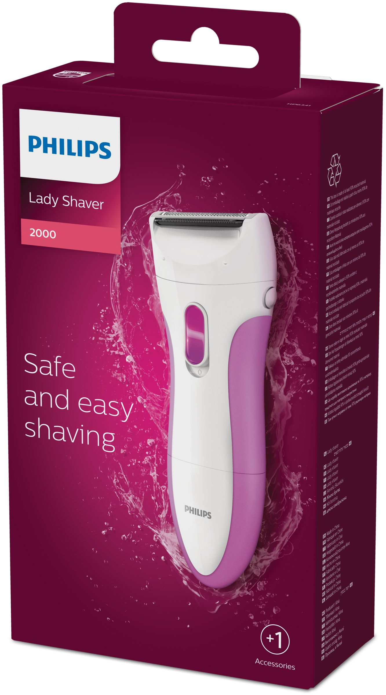 Ladyshave PHILIPS HP6341/00 SatinShave Essential Roze