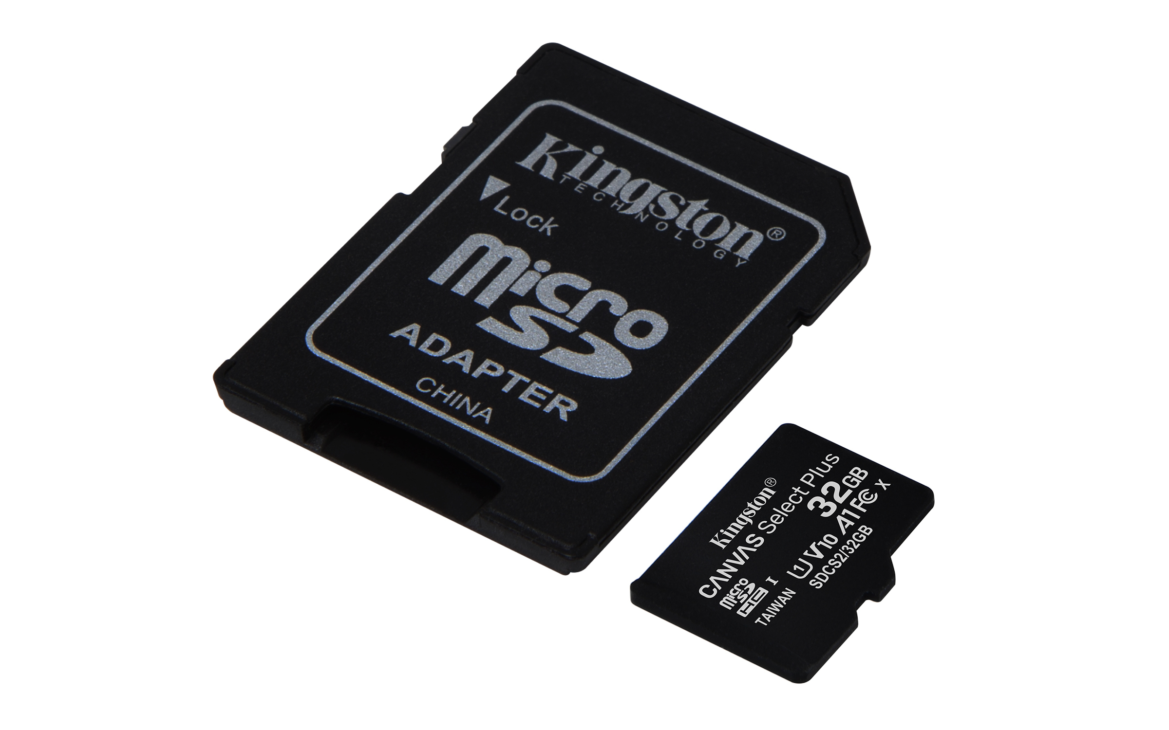 Kingston Technology 32GB micSDHC Canvas Select Plus 100R A1 C10 kaart + ADP