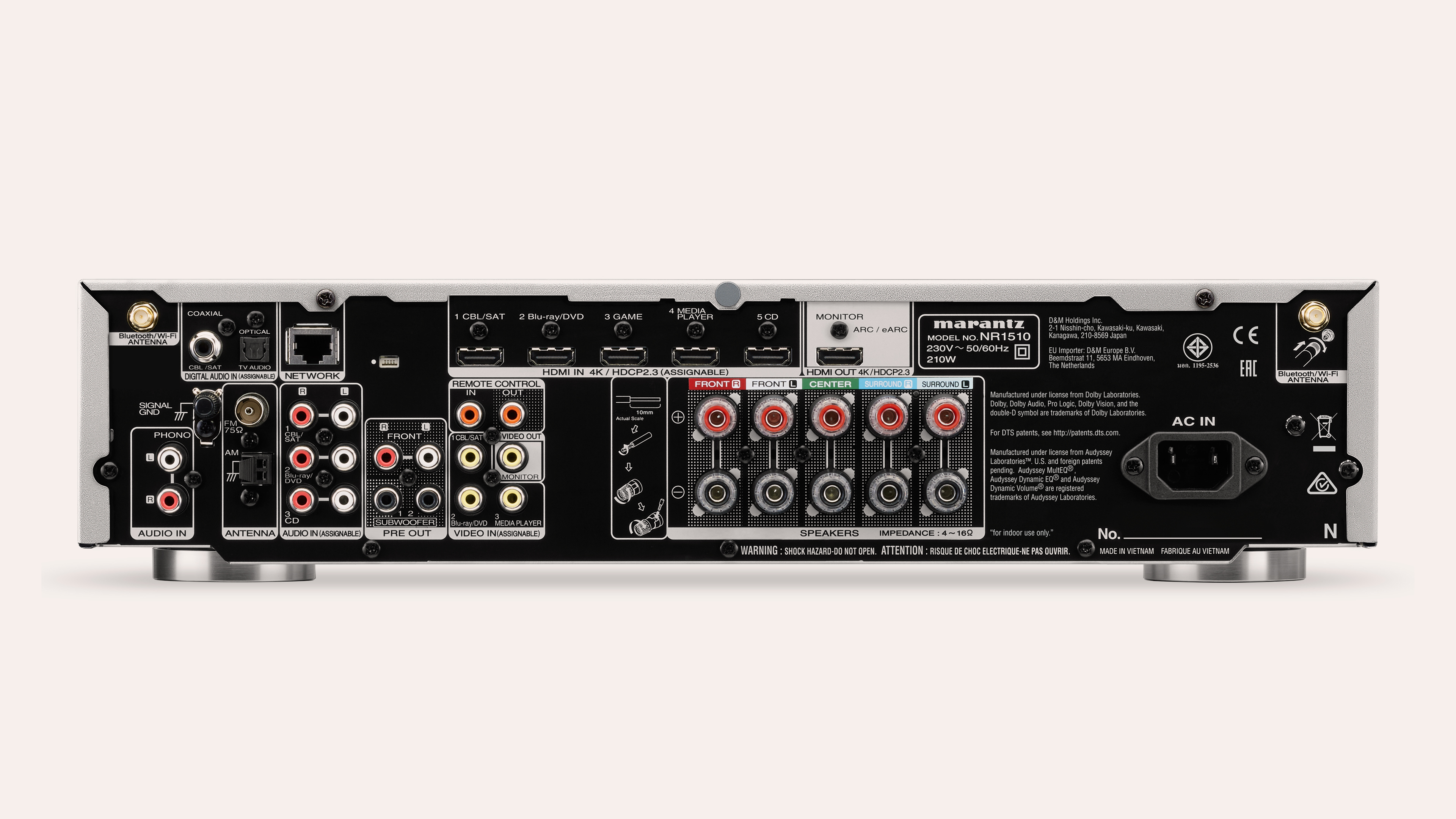 Marantz NR1510 85 W 5.2 kanalen Surround Zilver