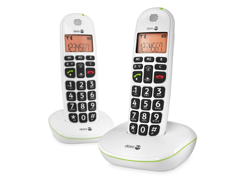 Seniorentelefoon DORO Dect PhoneEasy 100w White Duo