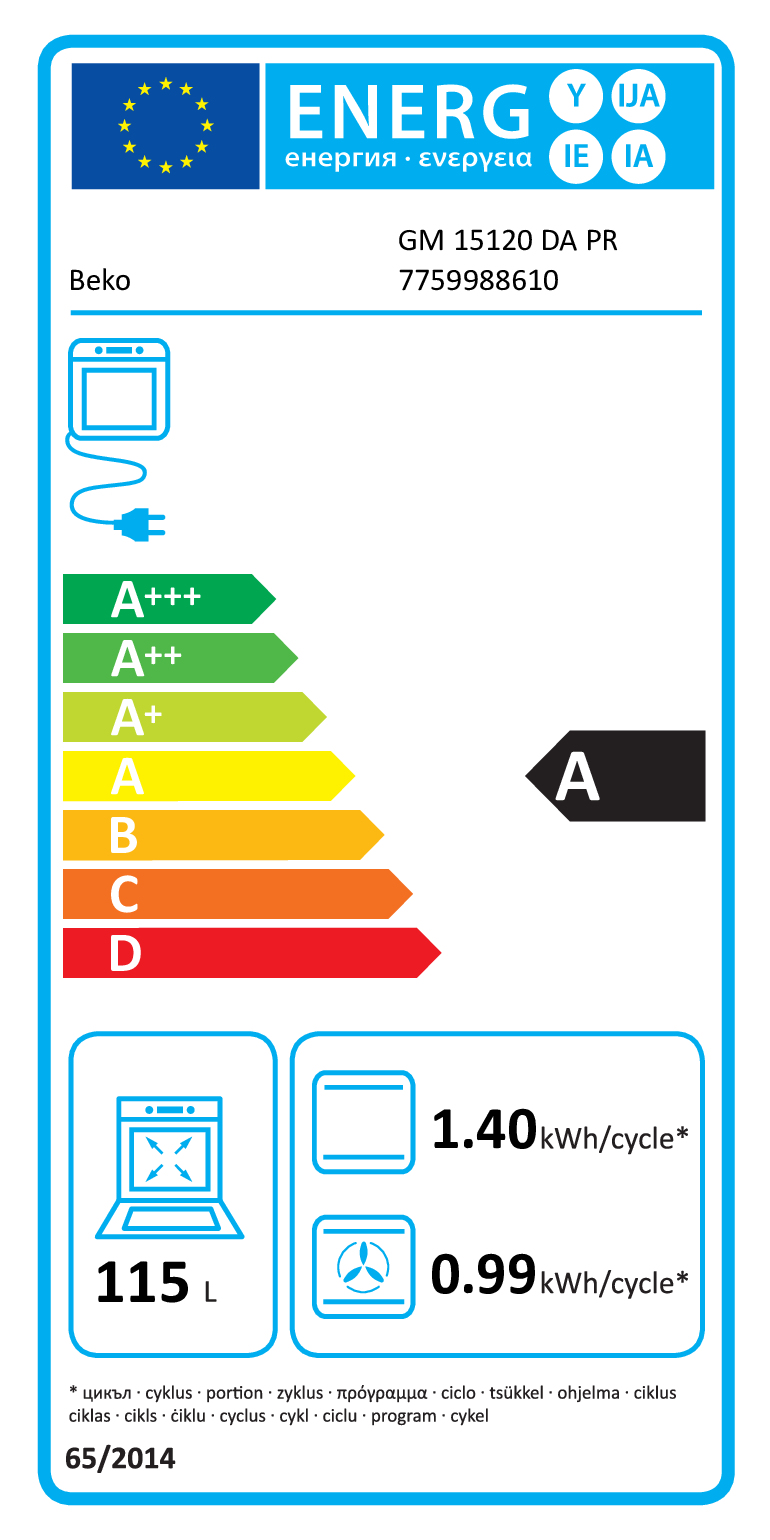 Fornuis BEKO GM15120DAPR / Antraciet / 90cm / Gas
