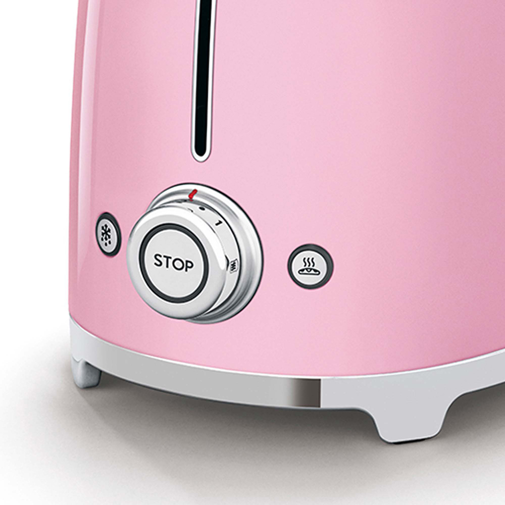Smeg grille-pain rose TSF01PKEU
