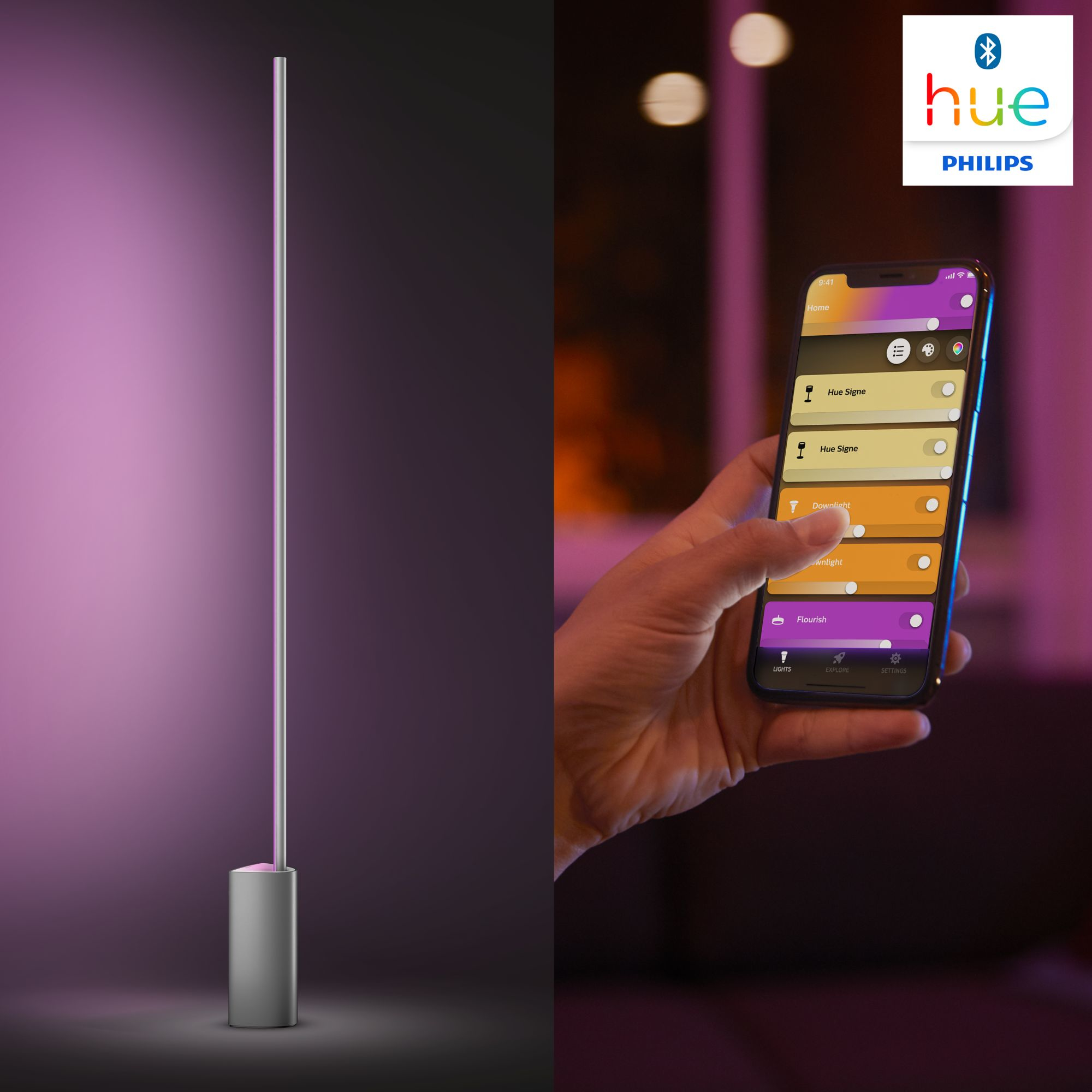 Vloerlamp PHILIPS HUE Signe White One Color