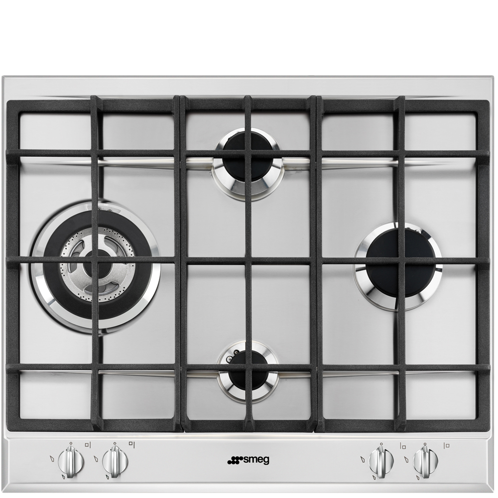 Smeg P261XGH kookplaat Roestvrijstaal Ingebouwd 60 cm Gaskookplaat 4 zone(s)