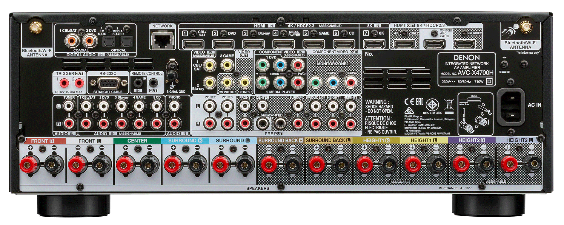 Denon AVC-X4700H 125 W 9.2 kanalen Surround 3D Zwart