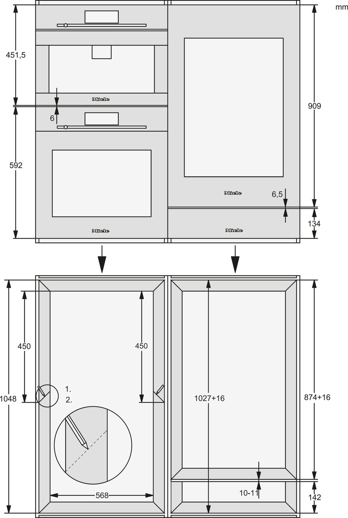 Miele 12364280 refroidisseur à vin Refroidisseur de vin compresseur Intégré Noir 33 bouteille(s)