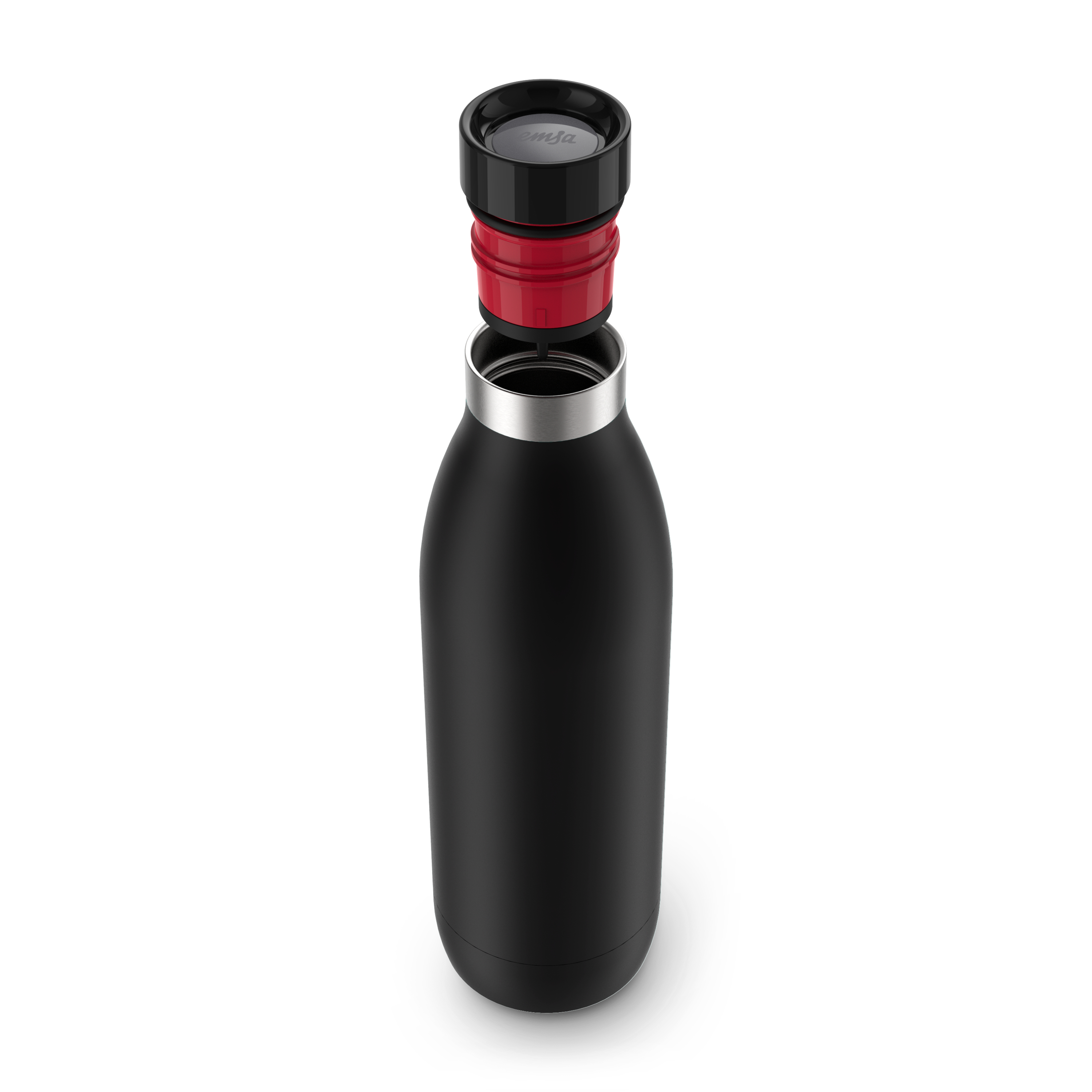 Drinkfles EMSA N3110900 Bludrop 0,7L Zwart