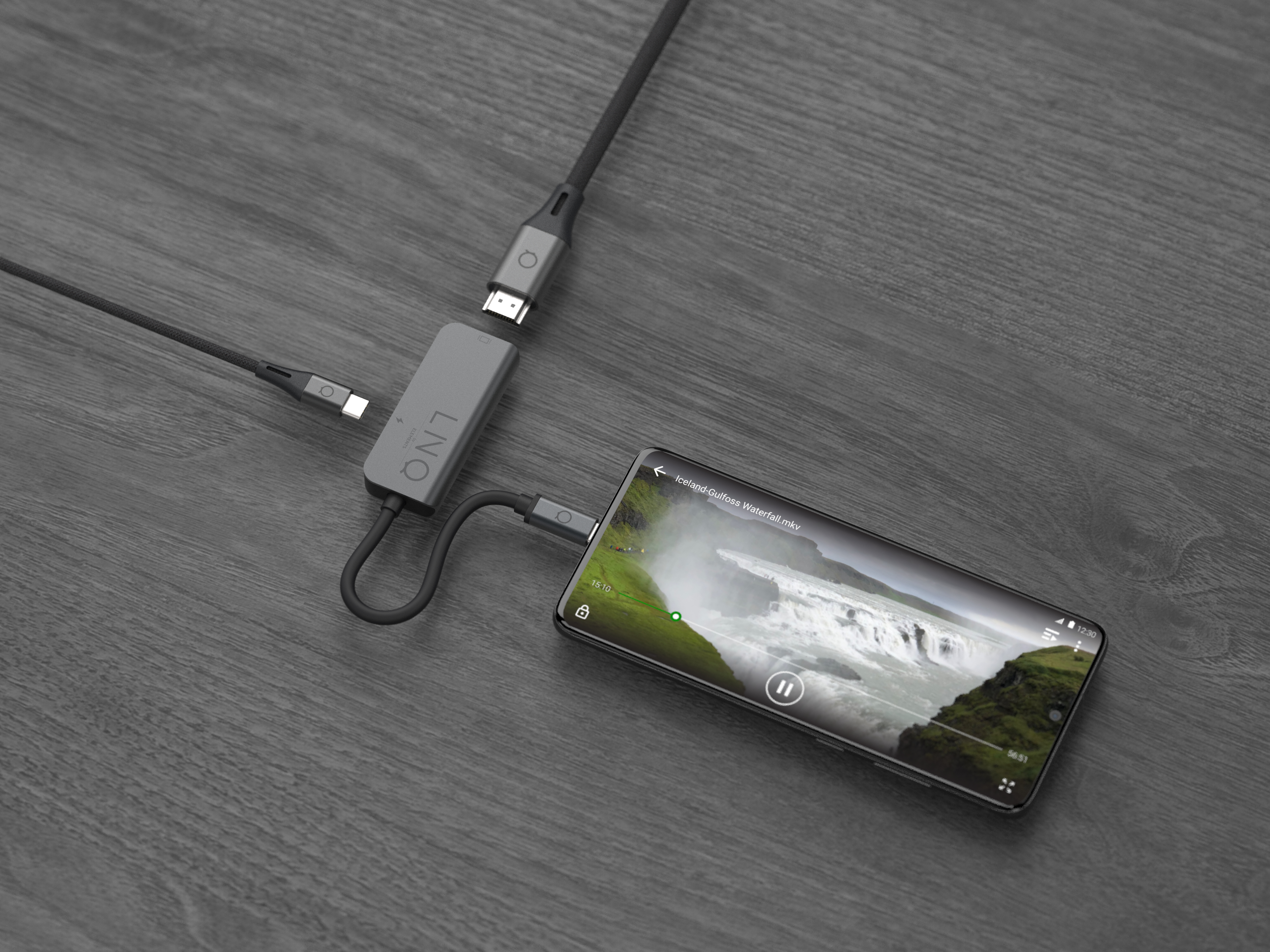 Linq 2 in 1 USB-C Hub, HDMI 4K/60Hz + USB-C 100W