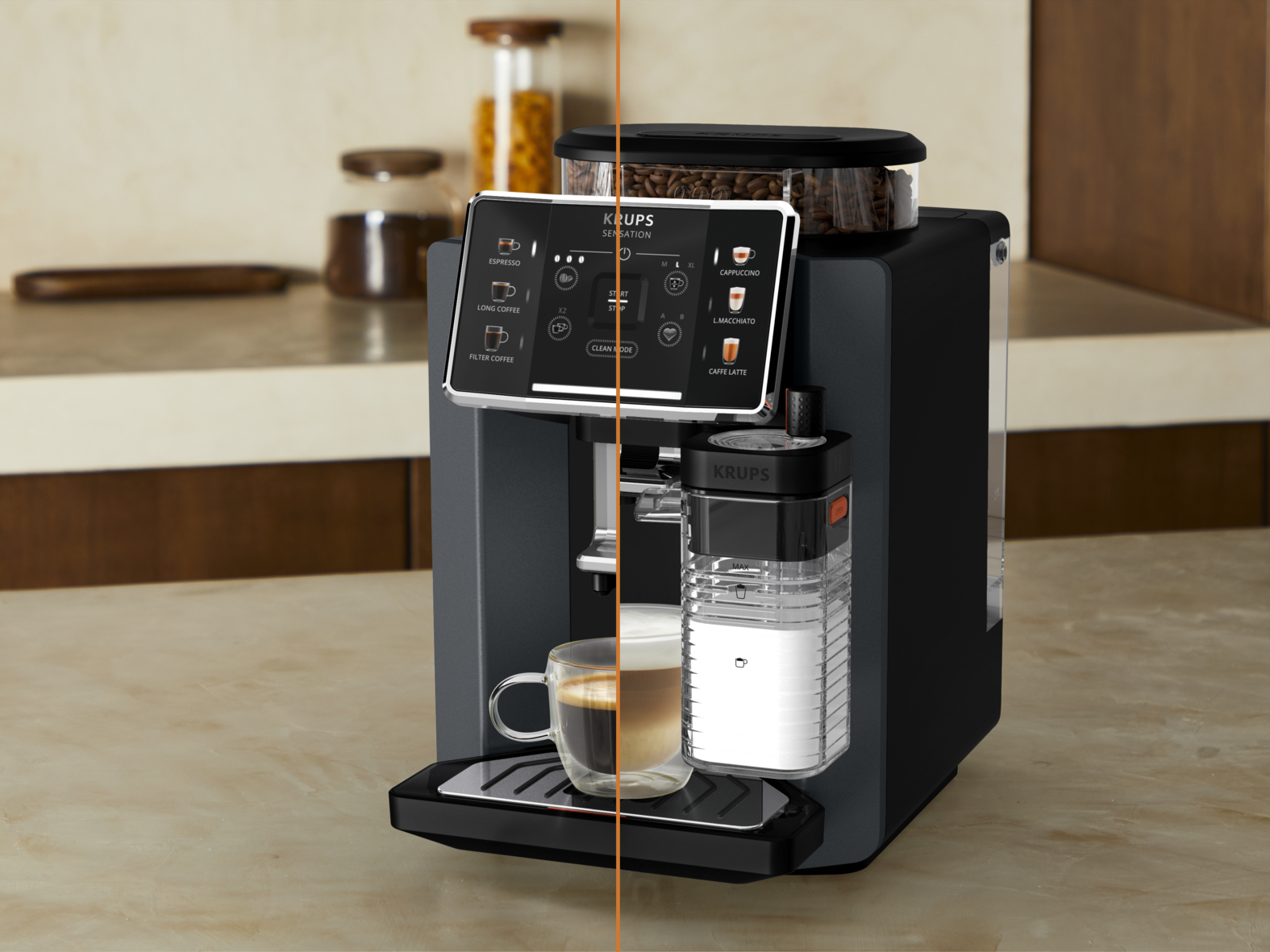 Espressomachine KRUPS EA912B10 Sensation Milk / M90