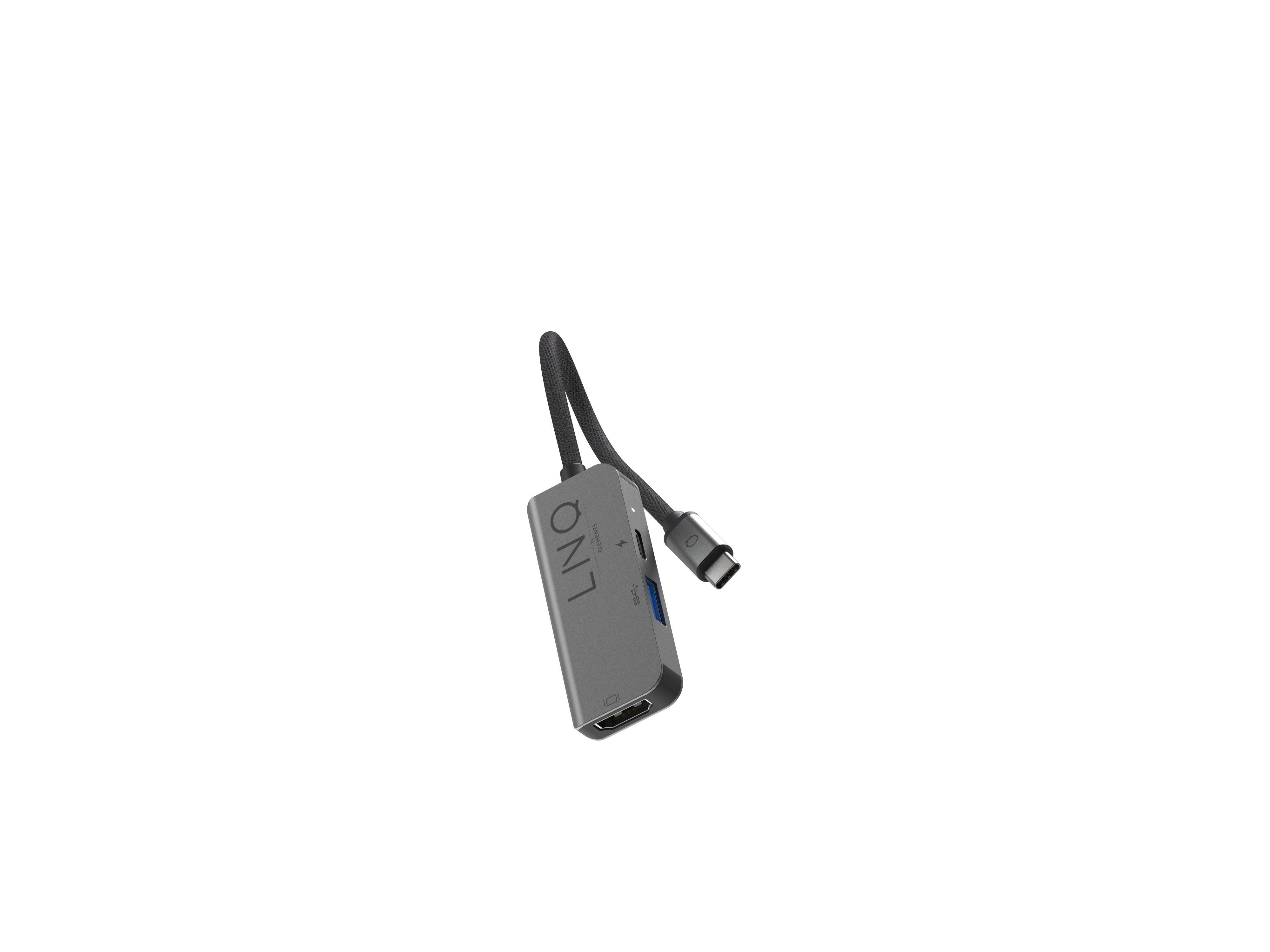 Linq 3 in 1 USB-C Hub, HDMI 4K/60Hz + USB-C 100W + USB-A 3.2 Gen1