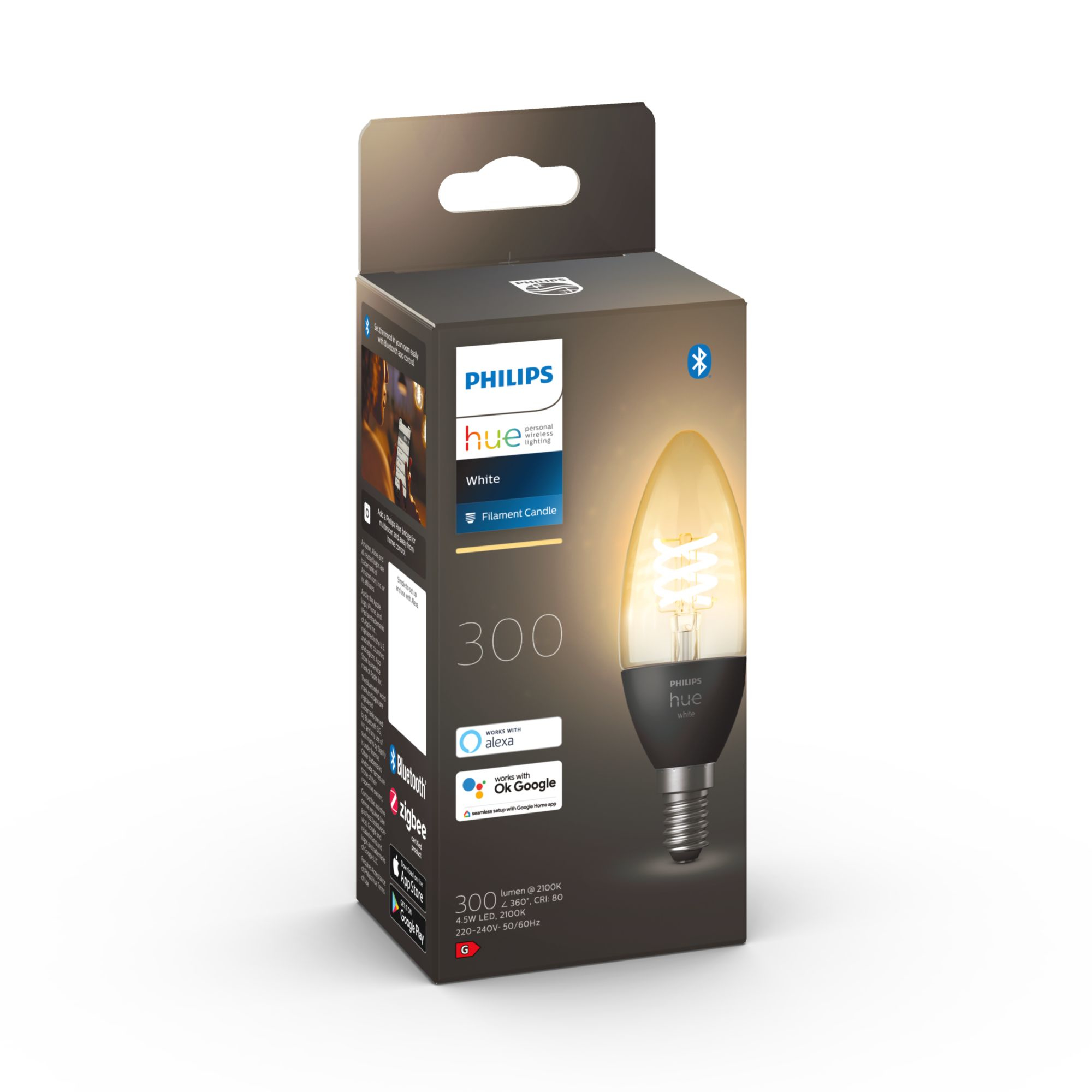 Lamp PHILIPS HUE Filament White E14