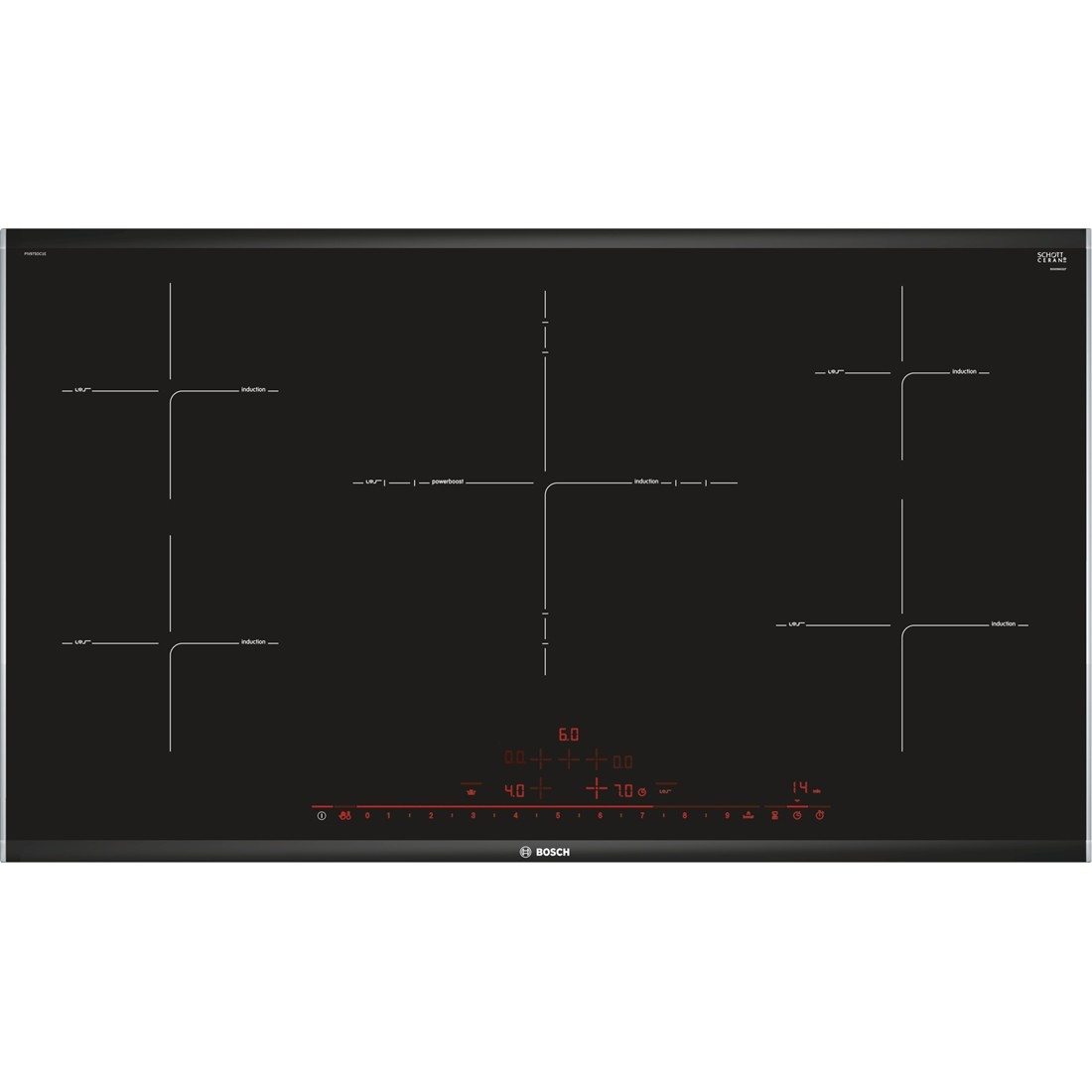 Kookplaat BOSCH PIV975DC1E / Inudctie / 90cm
