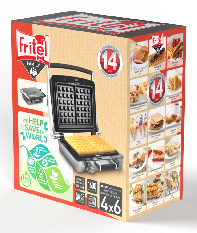 Wafelijzer FRITEL CW3658 WaffleTastic / 4x6 