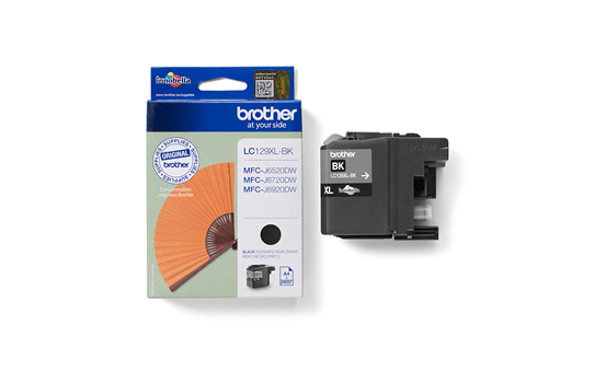 Inktpatroon BROTHER LC-129XLBK 2400 pagina's Zwart