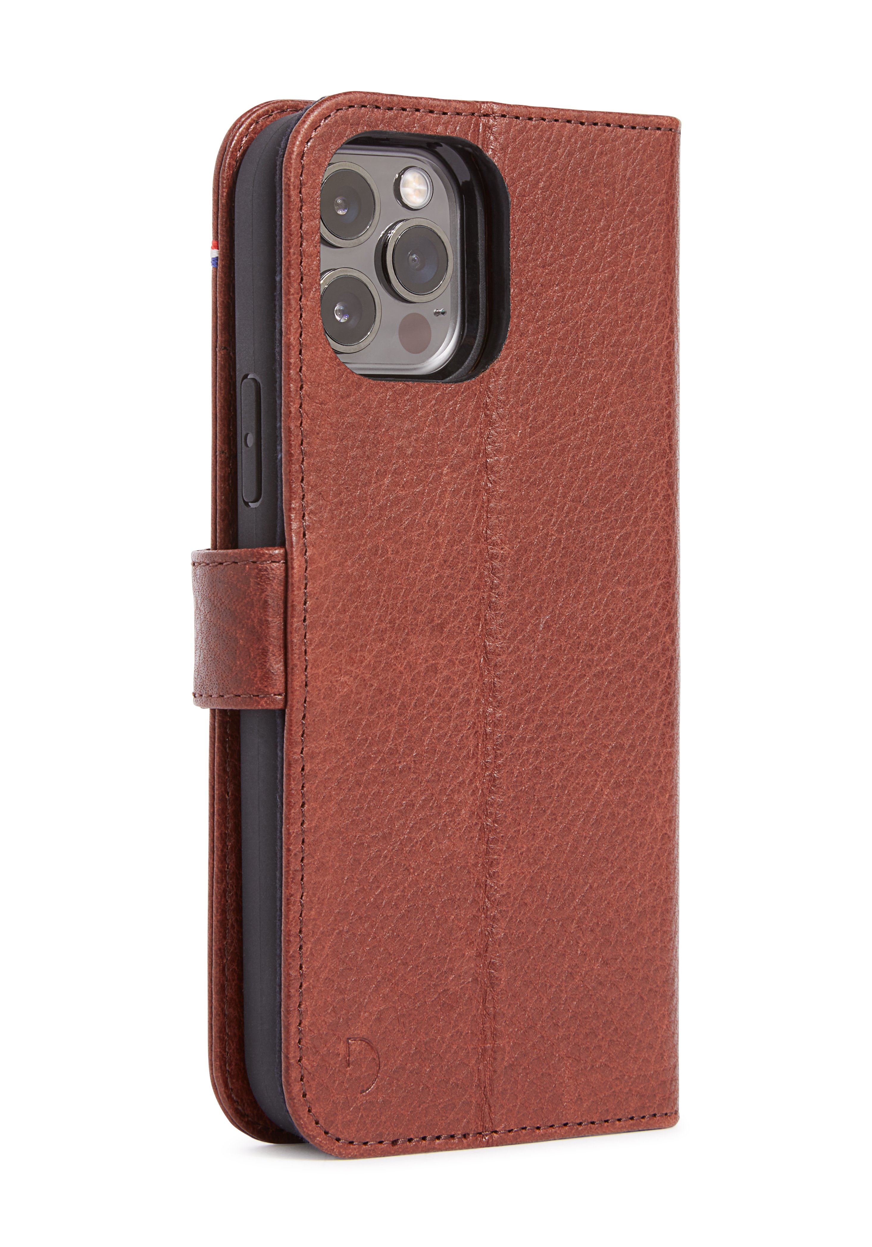 Decoded iPhone 12/12 Pro, leather wallet magnetic magsafe, canelle brun