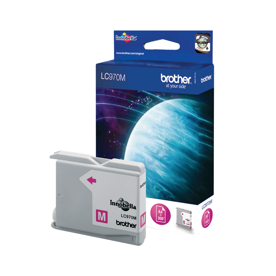 Inktpatroon BROTHER LC-970M 300 pagina's Magenta