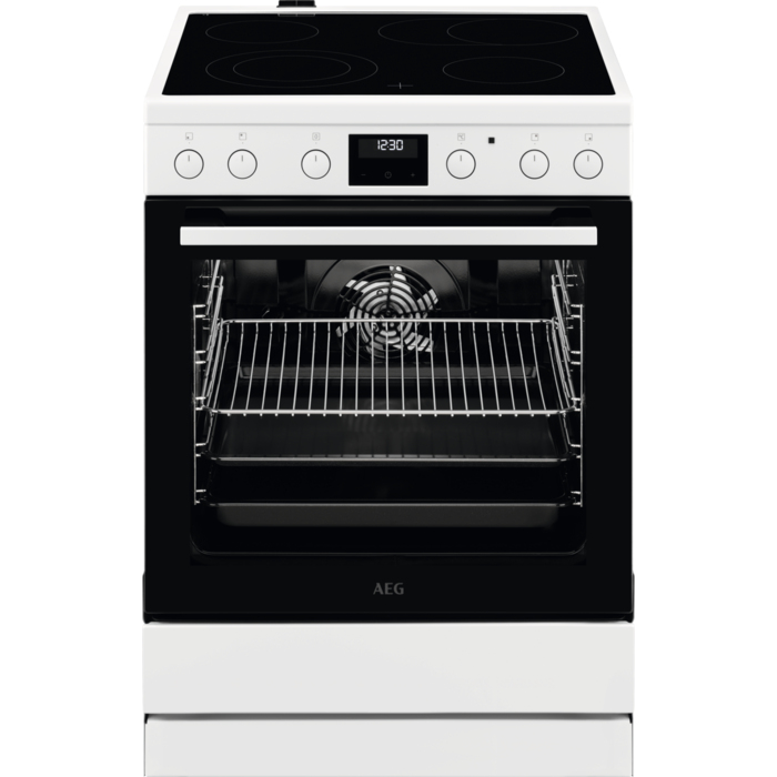 AEG CCB6441BBW Cuisinière Electrique Céramique Noir, Blanc