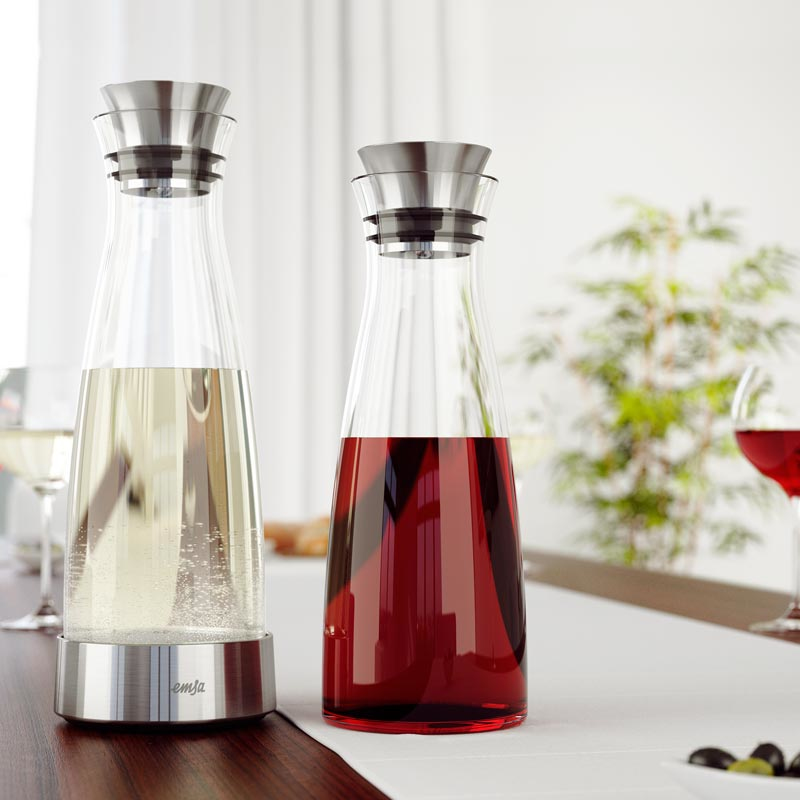 Waterkaraf EMSA 515668 Flow Classic / koelkaraf / Glas - RVS