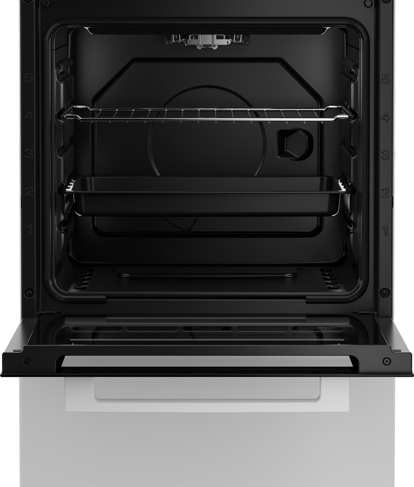 Beko FSG52020DW four et cuisinière Gaz Noir, Blanc