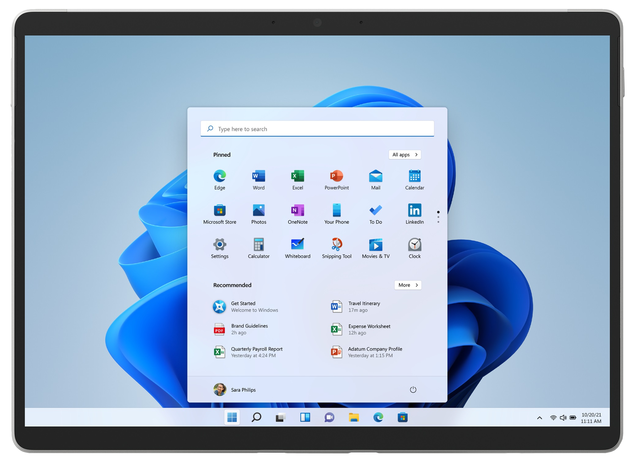 Microsoft Surface Pro 8 Intel® Core™ i5 128 GB 33 cm (13") 8 GB Wi-Fi 6 (802.11ax) Windows 11 Home Platina
