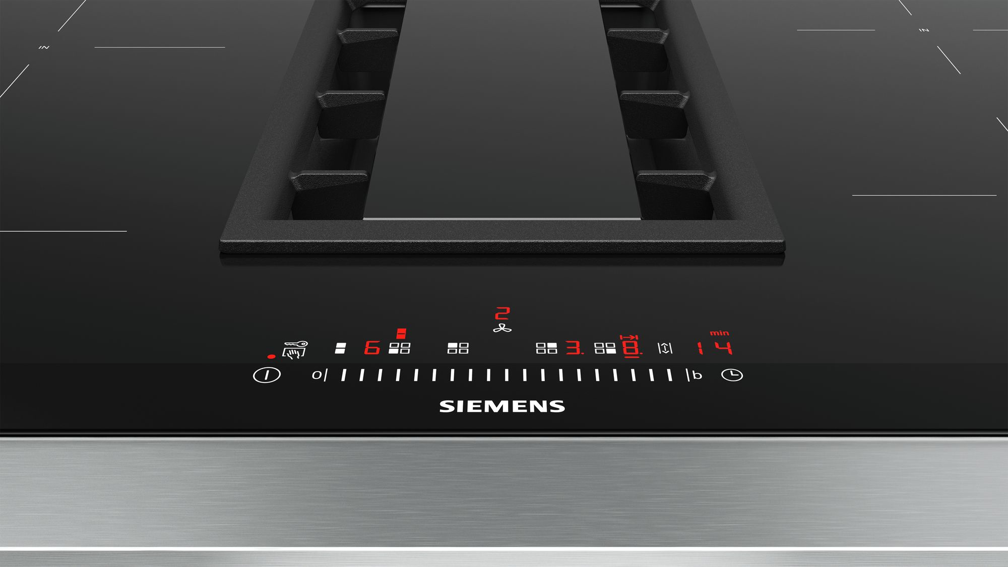 Siemens iQ500 ED875FS11E kookplaat Zwart Ingebouwd Inductiekookplaat zones 4 zone(s)