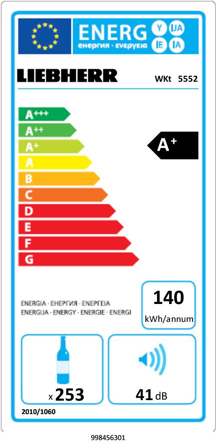 Liebherr WKt 5552 GrandCru Pose libre 253 bouteille(s)